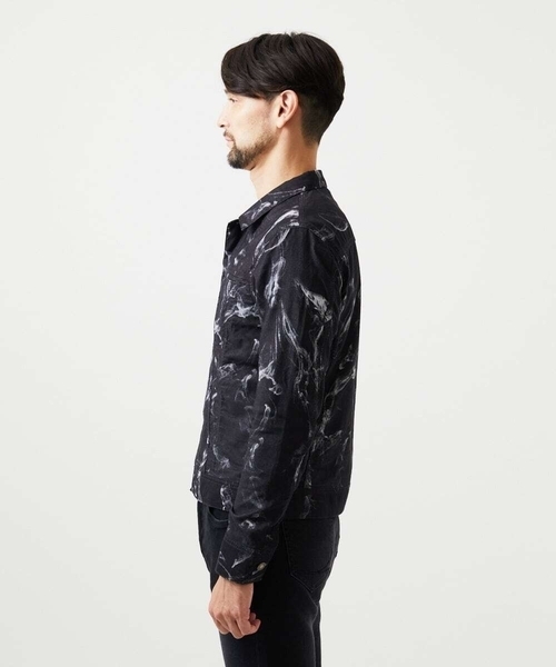 MICHEL KLEIN HOMME   （ミッシェルクランオム）の「《日本製》20th　FACTOTUMコラボ　スモーク柄デニムジャケット（Tシャツ/カットソー・メンズ・ブラック・MEDIUM/LARGE）」の20枚目の写真