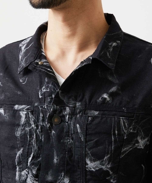 MICHEL KLEIN HOMME   （ミッシェルクランオム）の「《日本製》20th　FACTOTUMコラボ　スモーク柄デニムジャケット（Tシャツ/カットソー・メンズ・ブラック・MEDIUM/LARGE）」の22枚目の写真