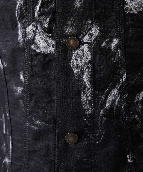 MICHEL KLEIN HOMME   （ミッシェルクランオム）の「《日本製》20th　FACTOTUMコラボ　スモーク柄デニムジャケット（Tシャツ/カットソー・メンズ・ブラック・MEDIUM/LARGE）」の12枚目の写真