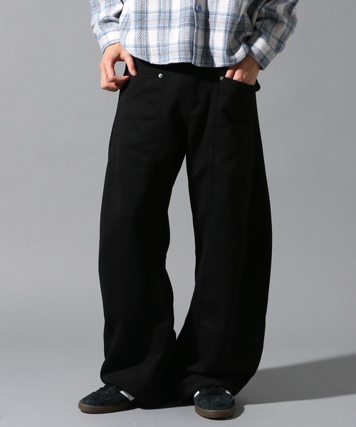 LAND MUSEUM(ランドミュージアム)の「LAND MUSEUM/バギーラインスウェットパンツ(スウェットパンツ・メンズ・グレー/ブラック・LARGE/MEDIUM)」の2枚目の写真