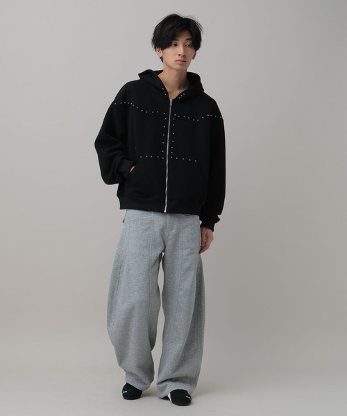 LAND MUSEUM(ランドミュージアム)の「LAND MUSEUM/バギーラインスウェットパンツ(スウェットパンツ・メンズ・グレー/ブラック・LARGE/MEDIUM)」の3枚目の写真