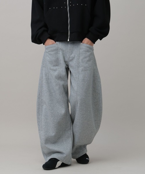 LAND MUSEUM(ランドミュージアム)の「LAND MUSEUM/バギーラインスウェットパンツ(スウェットパンツ・メンズ・グレー/ブラック・LARGE/MEDIUM)」の9枚目の写真