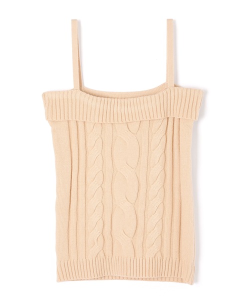 M DOLLY(エムドリー)の「camisole cableknit elio ensemble/キャミソールケーブルニットエリオアンサンブル(アンサンブル・レディース・ブルー/ベージュ・FREE)」の19枚目の写真