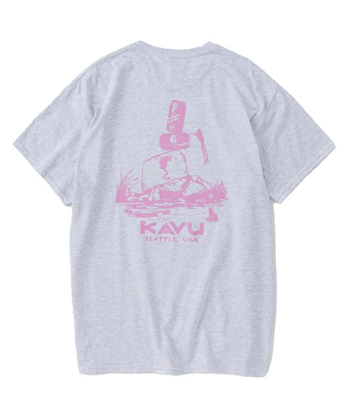 KAVU(カブー)の「KAVU/カブー Drink Frog Tee/ドリンクフロッグ Tシャツ(Tシャツ/カットソー・メンズ・ブラック/ライトイエロー/アッシュグレー・MEDIUM/LARGE)」の10枚目の写真