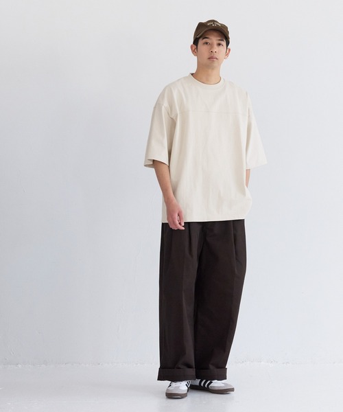 coca（coca）（コカ）の「ユニセックス ヘビーウェイトフットボールTシャツ（Tシャツ/カットソー・メンズ・ブラック/ライトベージュ/ライトブルー/ライトピンク/ライトグレー/ホワイト・L/M/XL）」の11枚目の写真