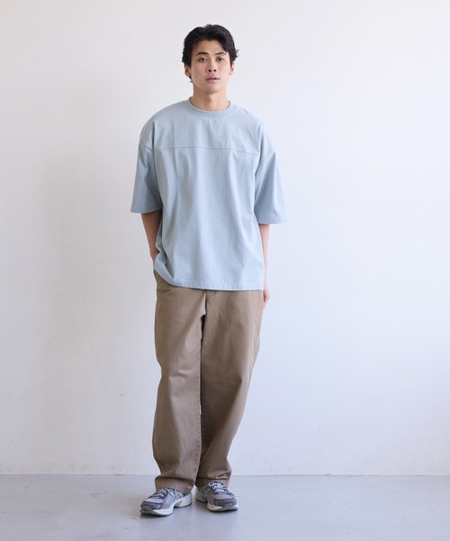 coca（coca）（コカ）の「ユニセックス ヘビーウェイトフットボールTシャツ（Tシャツ/カットソー・メンズ・ブラック/ライトベージュ/ライトブルー/ライトピンク/ライトグレー/ホワイト・L/M/XL）」の17枚目の写真