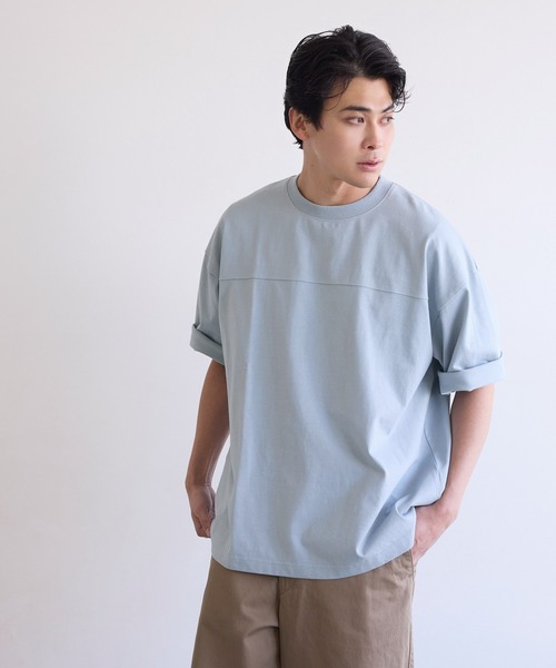 coca（coca）（コカ）の「ユニセックス ヘビーウェイトフットボールTシャツ（Tシャツ/カットソー・メンズ・ブラック/ライトベージュ/ライトブルー/ライトピンク/ライトグレー/ホワイト・L/M/XL）」の19枚目の写真