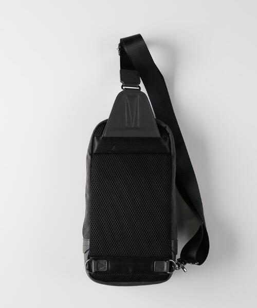 BACK NUMBER(バックナンバー)の「BACK NUMBER(バックナンバー)【メンズ】杢調ポリコンビスリングバッグ(ショルダーバッグ・メンズ・ブラック/グレー・ONE SIZE)」の3枚目の写真
