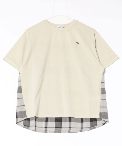 Arnold Palmer（アーノルドパーマー）の「ビックチェック ドッキング プルオーバー（Tシャツ/カットソー・レディース・サックスブルー/ネイビー/ブラック系1/ブラック系2・L/M/S）」の3枚目の写真