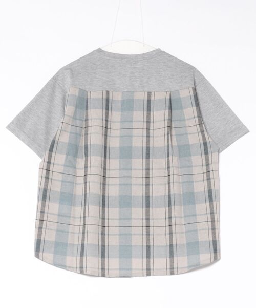 Arnold Palmer（アーノルドパーマー）の「ビックチェック ドッキング プルオーバー（Tシャツ/カットソー・レディース・サックスブルー/ネイビー/ブラック系1/ブラック系2・L/M/S）」の5枚目の写真