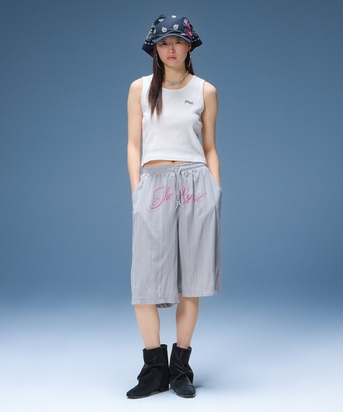 X-girl(エックスガール)の「SCRIPT LOGO SHORTS(その他パンツ・レディース・ブラック/グレー・S/M)」の5枚目の写真