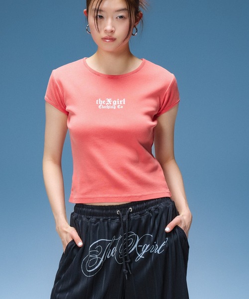 X-girl(エックスガール)の「SCRIPT LOGO SHORTS(その他パンツ・レディース・ブラック/グレー・S/M)」の8枚目の写真