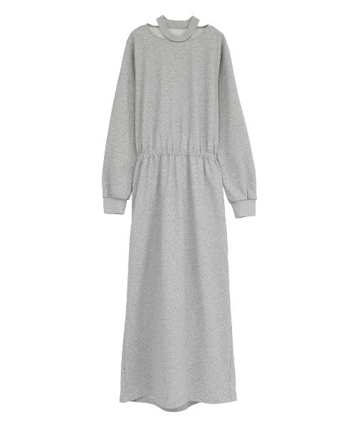 MANOF(マノフ)の「BACK CUT SWEAT DRESS(ワンピース・レディース・ブラック/グレー・F)」の10枚目の写真