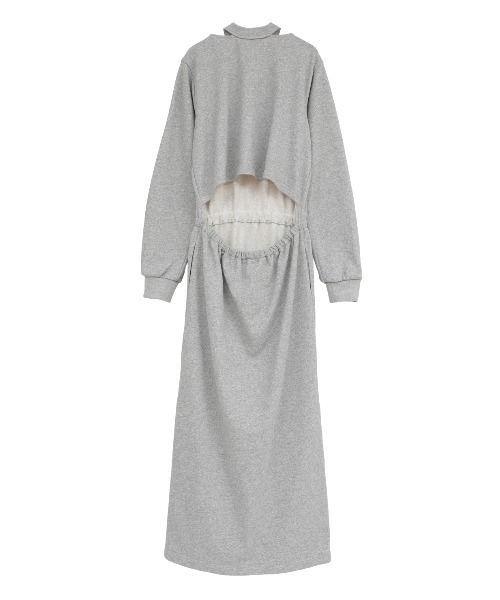 MANOF(マノフ)の「BACK CUT SWEAT DRESS(ワンピース・レディース・ブラック/グレー・F)」の11枚目の写真