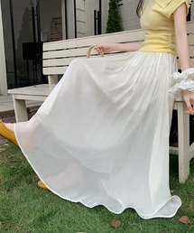 emi+（エミプラス）の「サテンフレアロングスカート（スカート）」