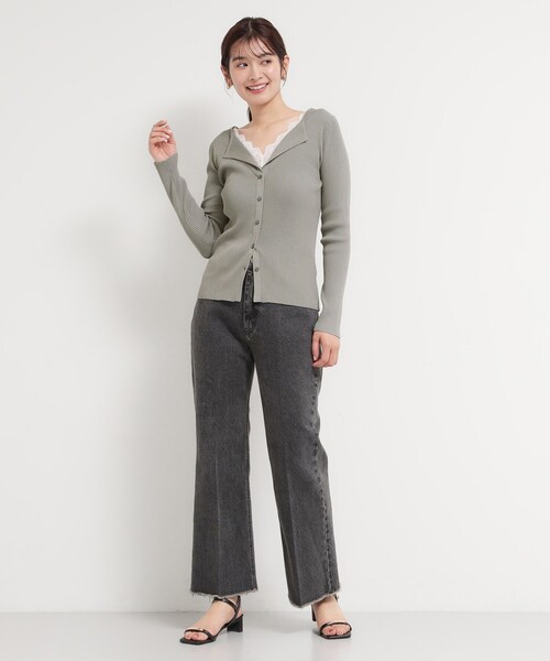 THE SHOP TK (ザ ショップ ティーケー )の「レースレイヤードリブニット(ニット/セーター・レディース・ベージュ/グレー/ブラック・12/13)」の19枚目の写真