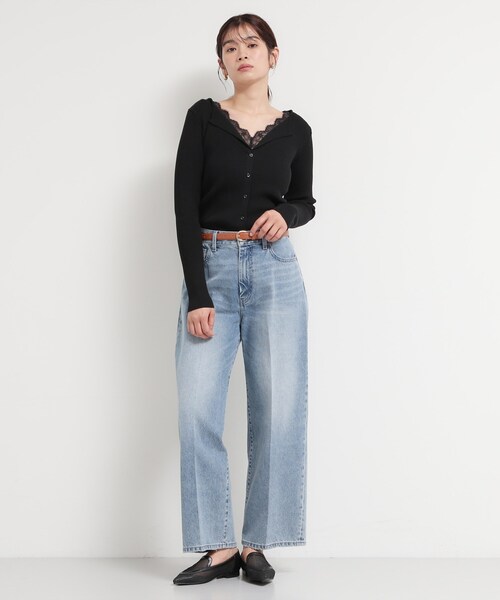 THE SHOP TK (ザ ショップ ティーケー )の「レースレイヤードリブニット(ニット/セーター・レディース・ベージュ/グレー/ブラック・12/13)」の5枚目の写真