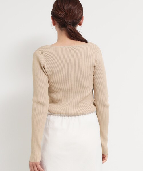 THE SHOP TK (ザ ショップ ティーケー )の「レースレイヤードリブニット(ニット/セーター・レディース・ベージュ/グレー/ブラック・12/13)」の8枚目の写真