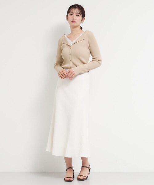 THE SHOP TK (ザ ショップ ティーケー )の「レースレイヤードリブニット(ニット/セーター・レディース・ベージュ/グレー/ブラック・12/13)」の9枚目の写真