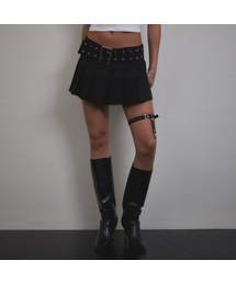 VOONT（ブント）の「Belt Pleats Mini Skirt (BLACK)（スカート）」