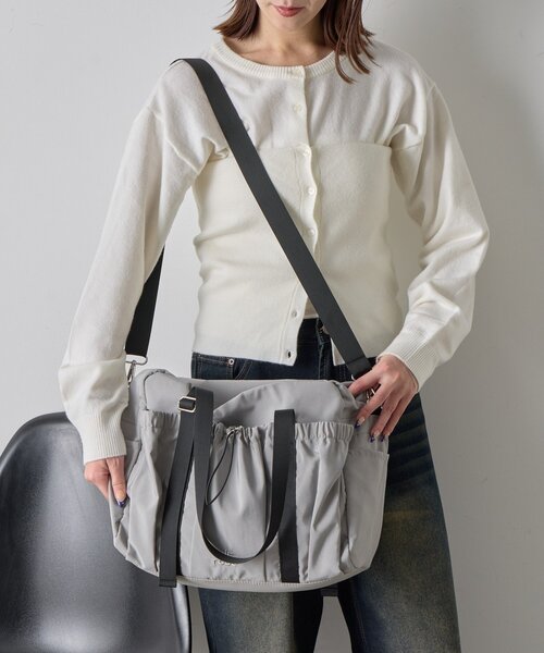 goocy（グーシー）の「ナイロン2WAYボストン（ショルダーバッグ・レディース・ブラック/グレー・FREE）」の12枚目の写真