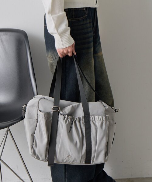 goocy（グーシー）の「ナイロン2WAYボストン（ショルダーバッグ・レディース・ブラック/グレー・FREE）」の19枚目の写真