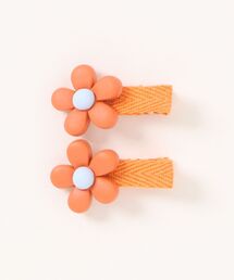 apres les cours | マットお花クリップ２個セット(バレッタ/ヘアクリップ)