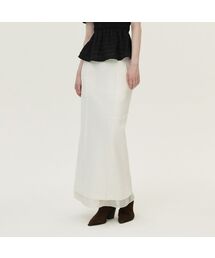 KUME（クメ）の「Summer Linen Tweed H-line Skirt, Ivory（スカート）」
