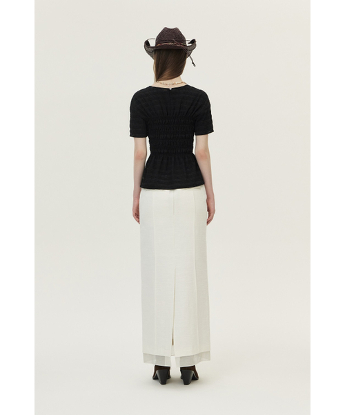 KUME(クメ)の「Summer Tweed H-line Skirt, Ivory(スカート・レディース・その他・SMALL/MEDIUM)」の5枚目の写真