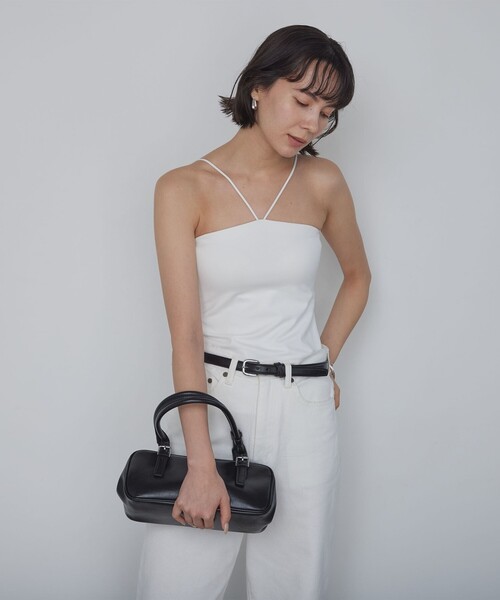green label relaxing（グリーンレーベルリラクシング）の「ホルターネックキャミソール / カップインナー（キャミソール・レディース・ブラック/オフホワイト/ダークブラウン・M/S）」の21枚目の写真