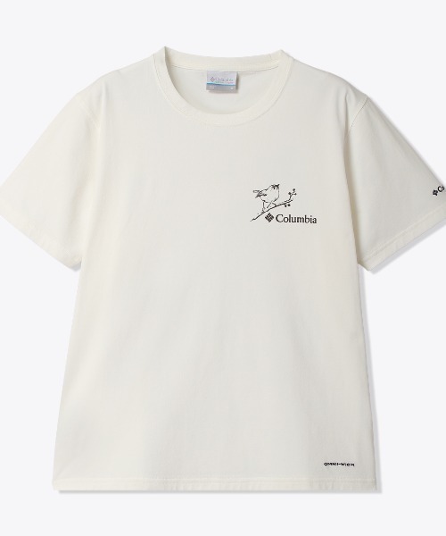 Columbia(コロンビア)の「コロンビア タイムトゥートレイルグラフィックショートスリーブTシャツ(Tシャツ/カットソー・レディース・アイボリー/ブラック/ブルー・S/M/L/XL)」の2枚目の写真