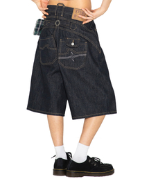 XTONZ（エクストーンズ）の「XP326 ラウンドバミューダデニムパンツ (インディゴ)（その他パンツ）」