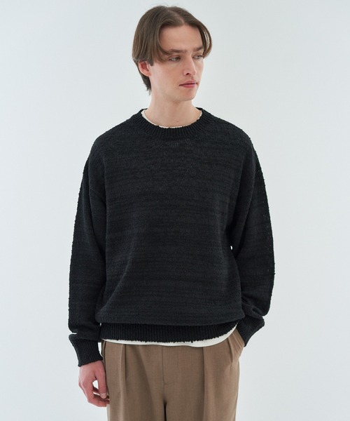 alvana for ESTNATION / ネップ クルーネックニット