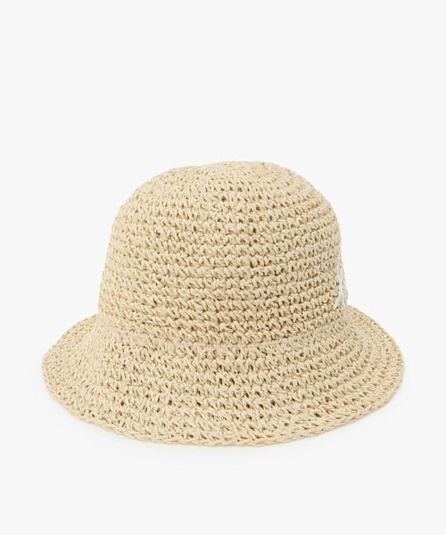 agnes b.(アニエスベー)の「キッズ "b." ロゴ 刺繍 あご紐レース付き ハット(ハット・キッズ・オフホワイト・FREE)」の2枚目の写真