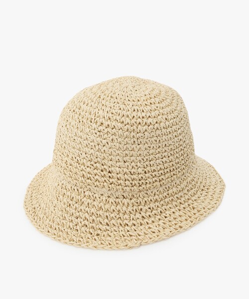 agnes b.(アニエスベー)の「キッズ "b." ロゴ 刺繍 あご紐レース付き ハット(ハット・キッズ・オフホワイト・FREE)」の3枚目の写真