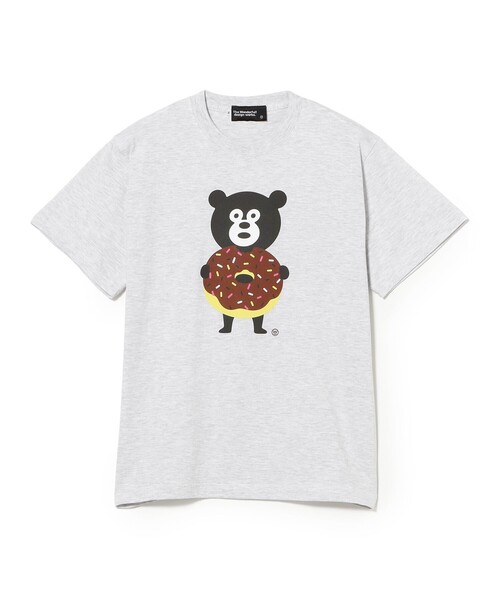 The Wonderful! design works(ザワンダフルデザインワークス)の「The Wonderful! design works. / Donuts BEAR Tee(Tシャツ/カットソー・メンズ・ライトグレー・S/M/L/XL)」の1枚目の写真
