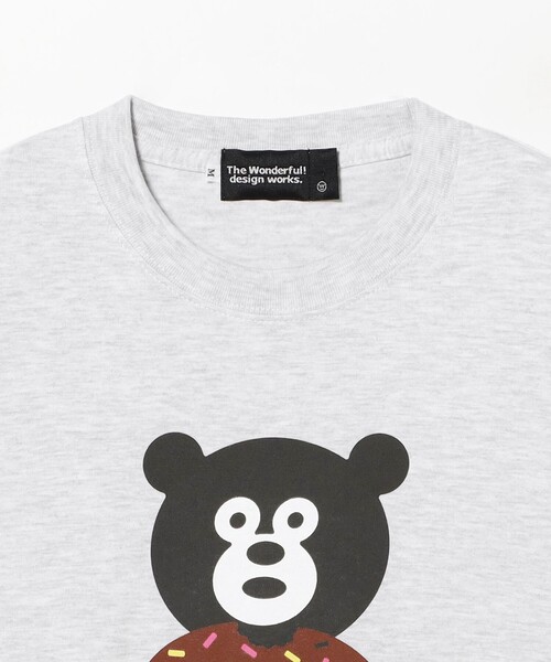The Wonderful! design works(ザワンダフルデザインワークス)の「The Wonderful! design works. / Donuts BEAR Tee(Tシャツ/カットソー・メンズ・ライトグレー・S/M/L/XL)」の3枚目の写真