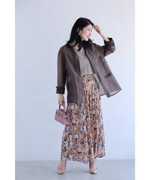 cawaii（カワイイ）の「軽ジャケ 薄くて軽くて、きちんと見え。（その他アウター・レディース・ブラウン/ベージュ・S～Ｍ/L～LL）」の4枚目の写真