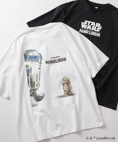 STAR WARS(スターウォーズ)の「【98】【STAR WARS/スターウォーズ】THE MANDALOIAN グラフィックプリント クルーネックTシャツ/バックプリント/ユニセックス/レディース/メンズ(Tシャツ/カットソー・メンズ・ブラック系/ブラック系1/ブラック系3/ホワイト系3/ブラック系2/ホワイト系/ホワイト系1/ホワイト系2・M/L)」の2枚目の写真
