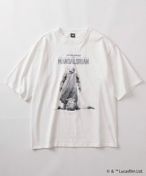 STAR WARS(スターウォーズ)の「【98】【STAR WARS/スターウォーズ】THE MANDALOIAN グラフィックプリント クルーネックTシャツ/バックプリント/ユニセックス/レディース/メンズ(Tシャツ/カットソー・メンズ・ブラック系/ブラック系1/ブラック系3/ホワイト系3/ブラック系2/ホワイト系/ホワイト系1/ホワイト系2・M/L)」の16枚目の写真