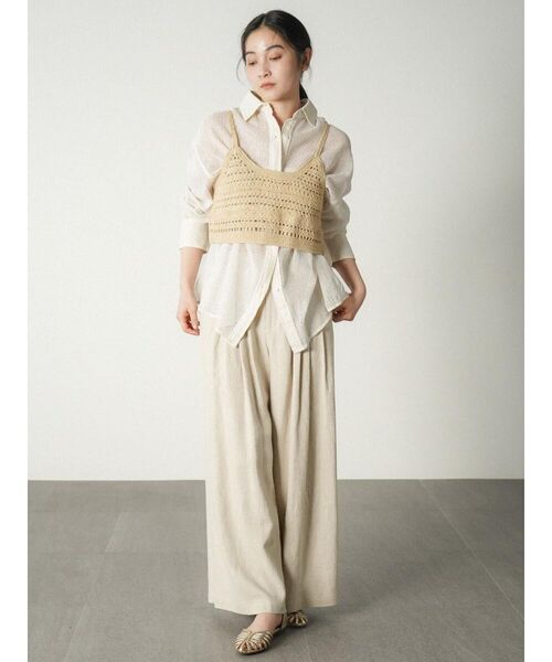 FIKA.(フィーカ)の「Crochet knit bustier(その他トップス・レディース・ベージュ/チャコール・MEDIUM)」の6枚目の写真