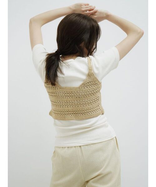 FIKA.(フィーカ)の「Crochet knit bustier(その他トップス・レディース・ベージュ/チャコール・MEDIUM)」の10枚目の写真