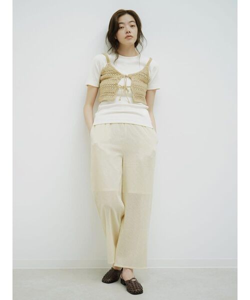 FIKA.(フィーカ)の「Crochet knit bustier(その他トップス・レディース・ベージュ/チャコール・MEDIUM)」の15枚目の写真