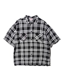 DAN RIVER ダンリバー / PRINTED RAYON CHECK SS SHIRT