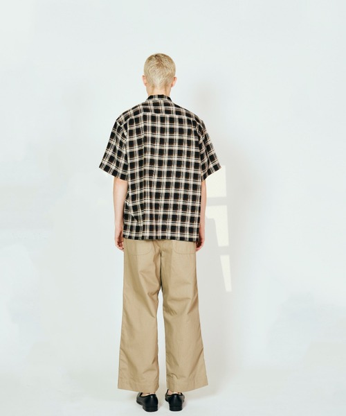 2AM(ツーエイエム)の「DAN RIVER ダンリバー / PRINTED RAYON CHECK SS SHIRT(シャツ/ブラウス・メンズ・ブラック×ホワイト/ブラウン系その他/ブラック・SMALL/MEDIUM/LARGE)」の8枚目の写真