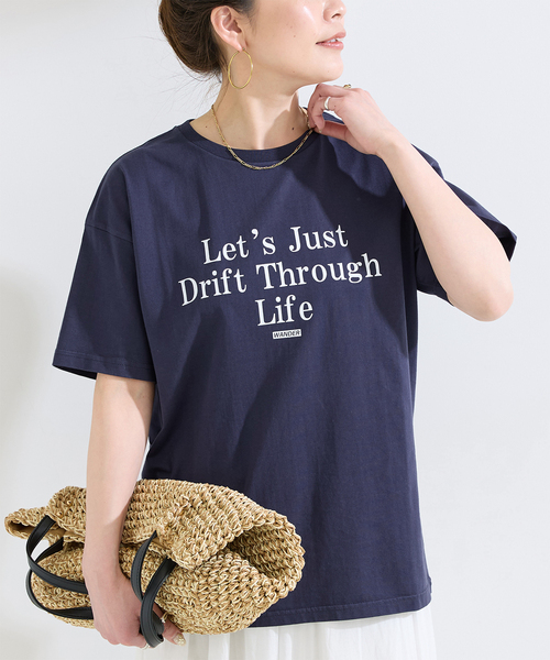B.C STOCK(ベーセーストック)の「手洗い可 / 天竺プリントTEE(Tシャツ/カットソー・レディース・ピンク/ブラウン/ホワイト/ネイビー・FREE)」の3枚目の写真