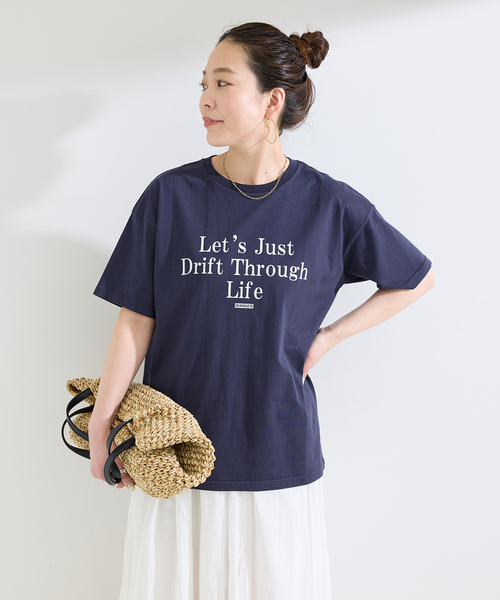B.C STOCK(ベーセーストック)の「手洗い可 / 天竺プリントTEE(Tシャツ/カットソー・レディース・ピンク/ブラウン/ホワイト/ネイビー・FREE)」の21枚目の写真