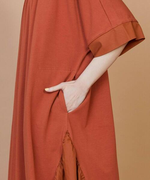 FRAPBOIS（フラボア）の「トリムワンピ（ワンピース・レディース・ブラック/レンガ・1）」の5枚目の写真