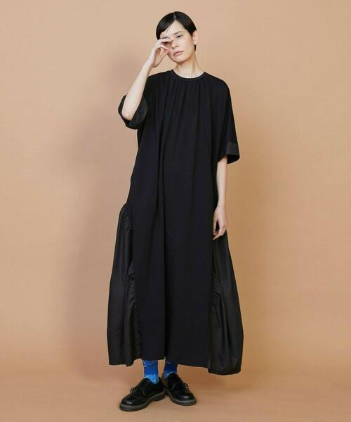 FRAPBOIS（フラボア）の「トリムワンピ（ワンピース・レディース・ブラック/レンガ・1）」の15枚目の写真