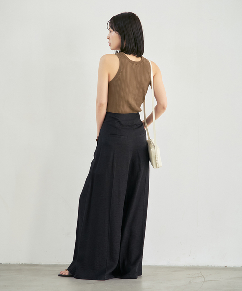 ADAWAS(アダワズ)の「《NOBLE別注》【洗える】ADAWAS/アダワズ RANDOM RIB TANK TOP(タンクトップ・レディース・ブラック/モカ・FREE)」の13枚目の写真